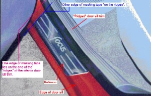 How we aligned the rear scuff plates.